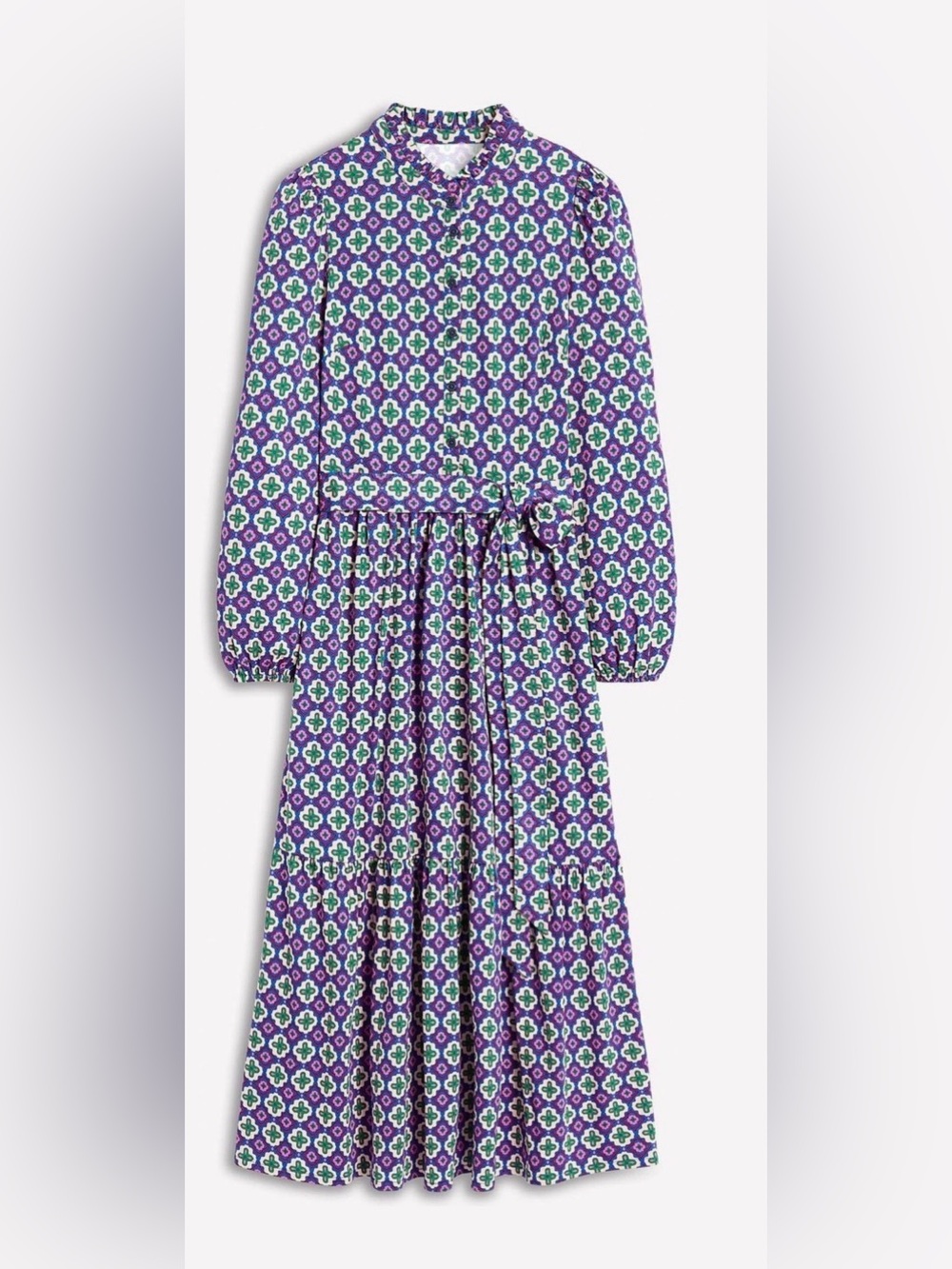 BODEN BLUE WILLOW TIERED JERSEY DRESS! - Picture 13 of 13